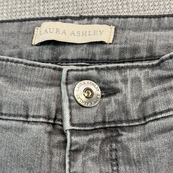 Laura Ashley Womens Size 12 Jeans Gray Denim Bootcut Leg Jeans Mid Rise Stretch - Picture 12 of 14